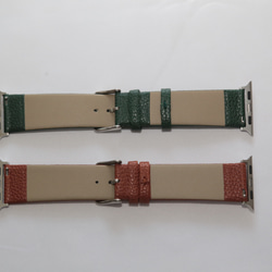 Apple Watch レザーバンド(2color:DARK GREEN/BROWN/) 38/40/41mm対応 6枚目の画像