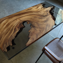 年末特別セール！レジンテーブル/プレミアムグレー/サークル/ハンドメイド/一点物 レジンテーブル/プレミアムグレー/サークル/ハンドメイド/一点物