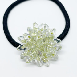glass beads hair gom＊crystal moss green 4枚目の画像