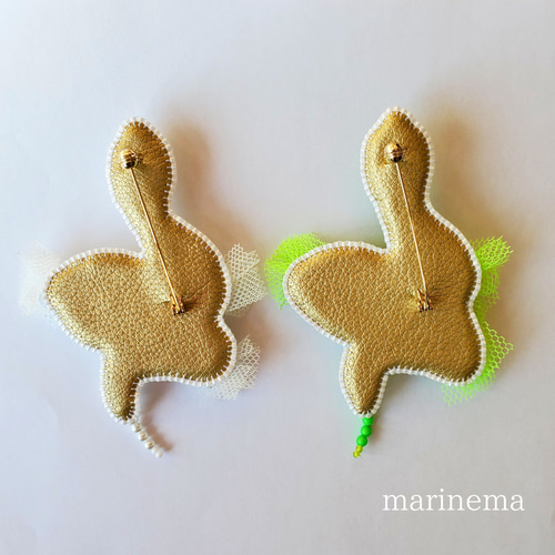 手作りキット☆蛇さんのビーズ刺繍ブローチ キット まりねま 通販