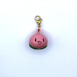 受注後製作】ちりちりかわいいフルーツ鈴チャーム 桃 その他雑貨