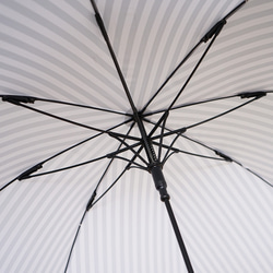 【creema限定 春の福袋】お得な傘 靴下2足セット 晴雨兼用傘 ストライプ ライトグレー  ALCEDO 16枚目の画像