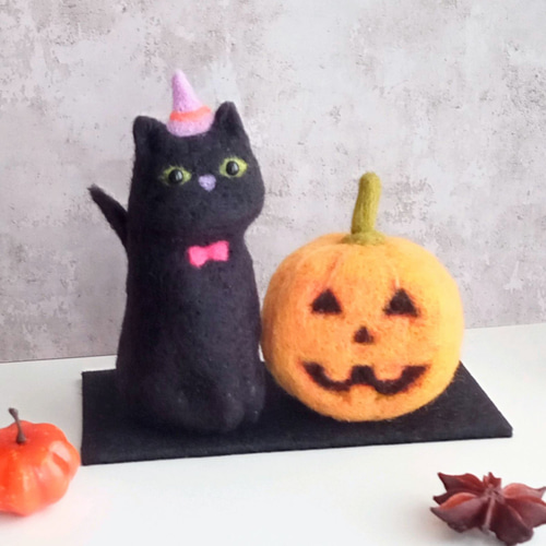 Momo mom様】ハロウィン飾り 黒猫とジャックオランタン 他 Momo mom様