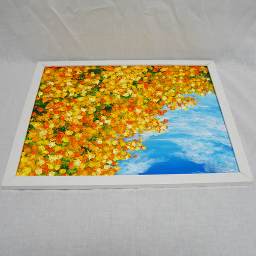 油絵 油彩 油彩画 絵 絵画 【ミモザ青空】 絵画 HR 通販 油絵 油彩 油彩画 絵 絵画 【ミモザ青空】 絵画 HR 通販