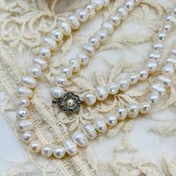 淡水真珠（白）120cm ワイヤーネックレス 2枚目の画像