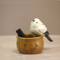 長尾山雀附件包（陶瓷鳥物） 第4張的照片