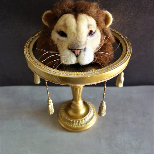 ライオンの被り物（ドール用帽子） ブライス ドール 羊毛フェルト 羊毛