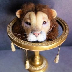 ライオンの被り物（ドール用帽子）　ブライス　ドール　　羊毛フェルト　 4枚目の画像