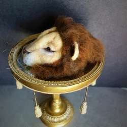 ライオンの被り物（ドール用帽子）　ブライス　ドール　　羊毛フェルト　 2枚目の画像