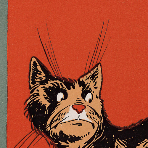 マザーグース、ねこ、ヴィンテージポスター、挿絵ポスター、シンプルな