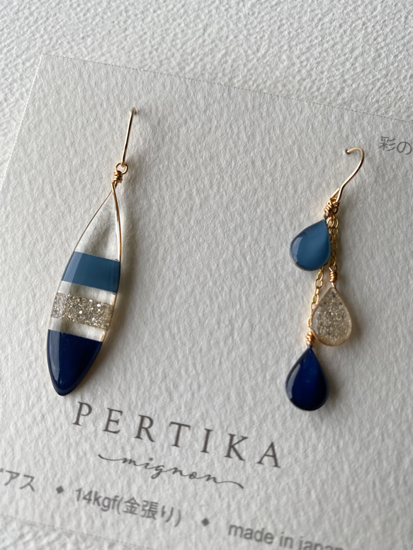 りん 様オーダー品】PERTIKAmignon 「彩の雫」ピアス 2B2 ピアス 