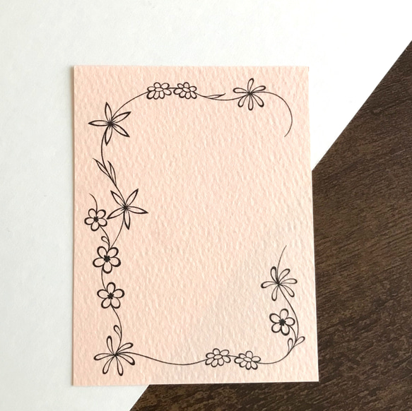 花柄メッセージカード　桜色20枚 3枚目の画像