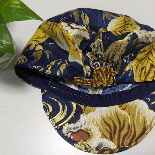 ☆サイクルキャップ☆【No.35】ツバに虎柄