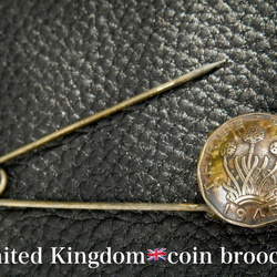 ＃B62  UK Coin Brooch 2枚目の画像