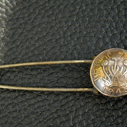 ＃B62  UK Coin Brooch 3枚目の画像