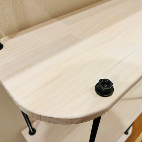 北欧風ボルトラック】サイズ調整可、ホワイト 棚・シェルフ・ラック