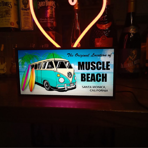 アメリカン雑貨 ワーゲンバス マッスルビーチ 海 ヤシの木