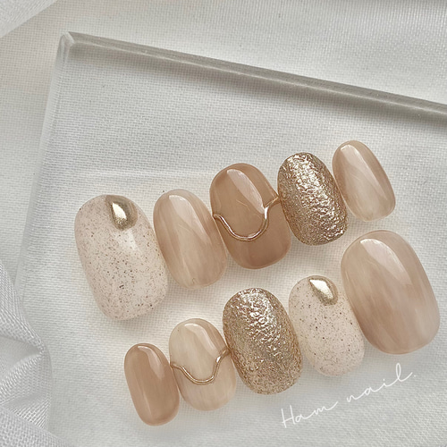 ［02］ネイルチップ ニュアンスネイル 淡色ネイル 韓国 ラメ 鉱物 オーダー 02］ネイルチップ ニュアンスネイル 淡色ネイル 韓国 ラメ 鉱物