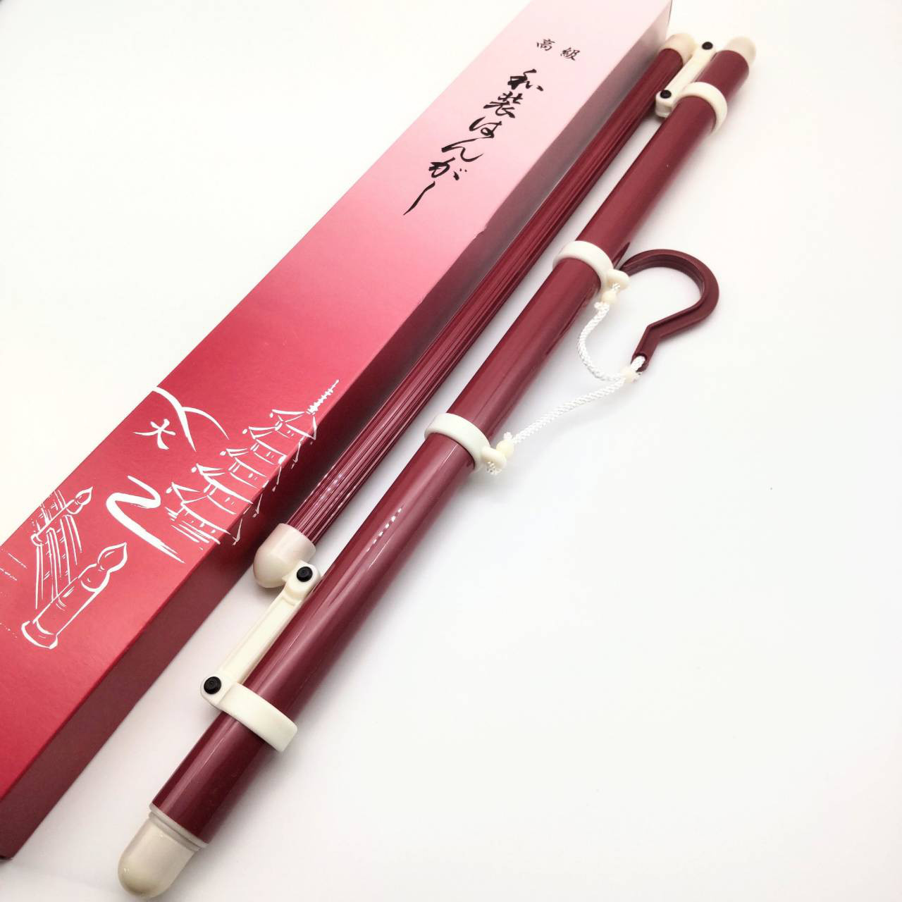 川連漆器　衣紋掛け　着物ハンガー　黒　うるし塗装　天然木　約80㎝ 木製 黒 着物ハンガー 川連漆器 衣紋掛け 着物ハンガー 黒 うるし塗装