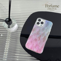 キラキラ天然シェル✨ブルーパープル系カラー 淡色 貝殻 オリジナル iPhoneケース【受注生産】カラフル 夏 海 7枚目の画像