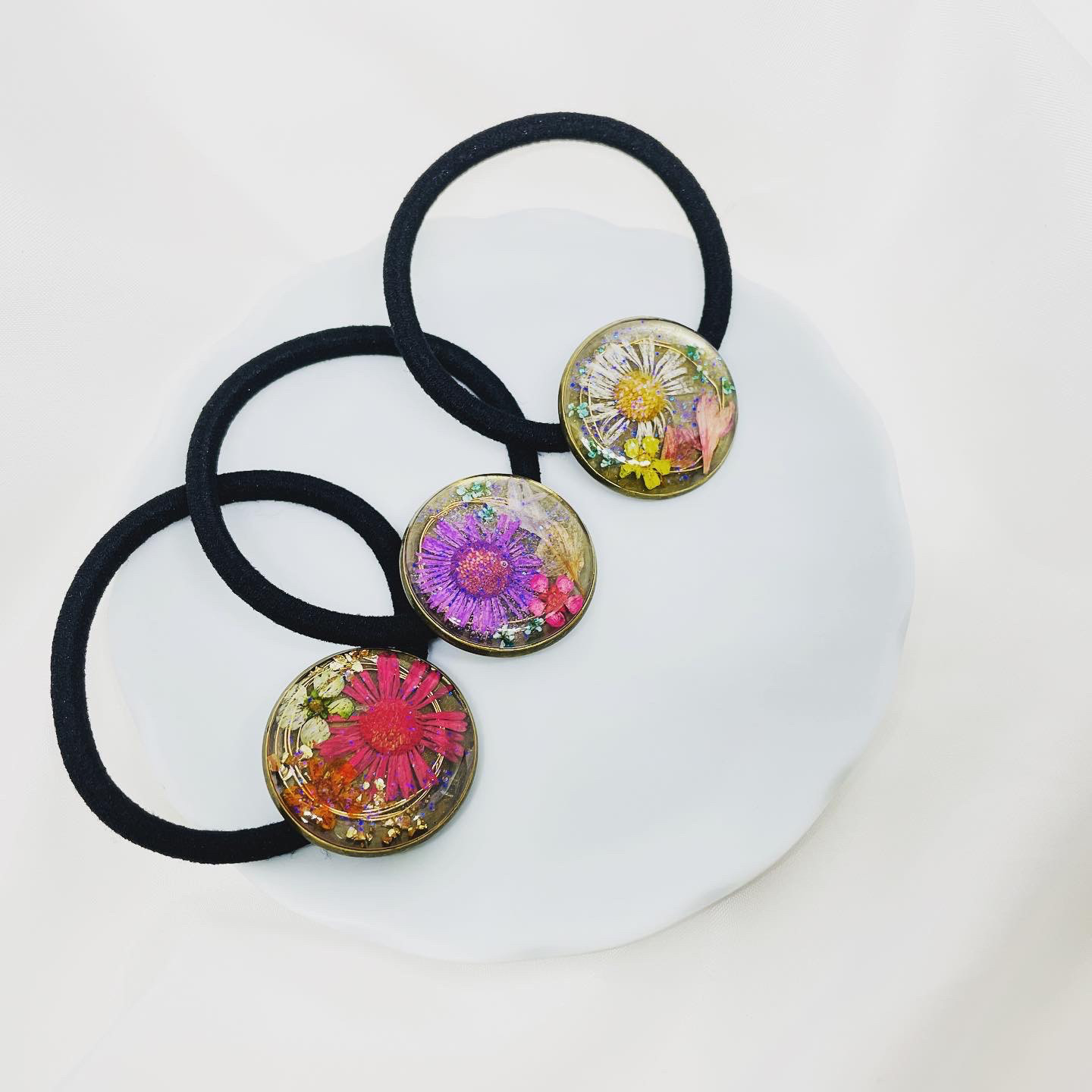 楽天市場】【550円福袋チケット対象】ヘアゴム レジン フラワー