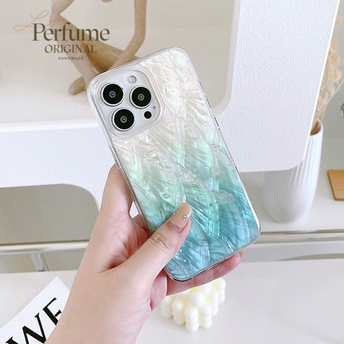 天然シェル♡キラキラ ライトブルー 青 貝 オリジナルiPhoneケース 海 夏 天然シェル キラキラ✨ブルー 青色 貝殻 オリジナル