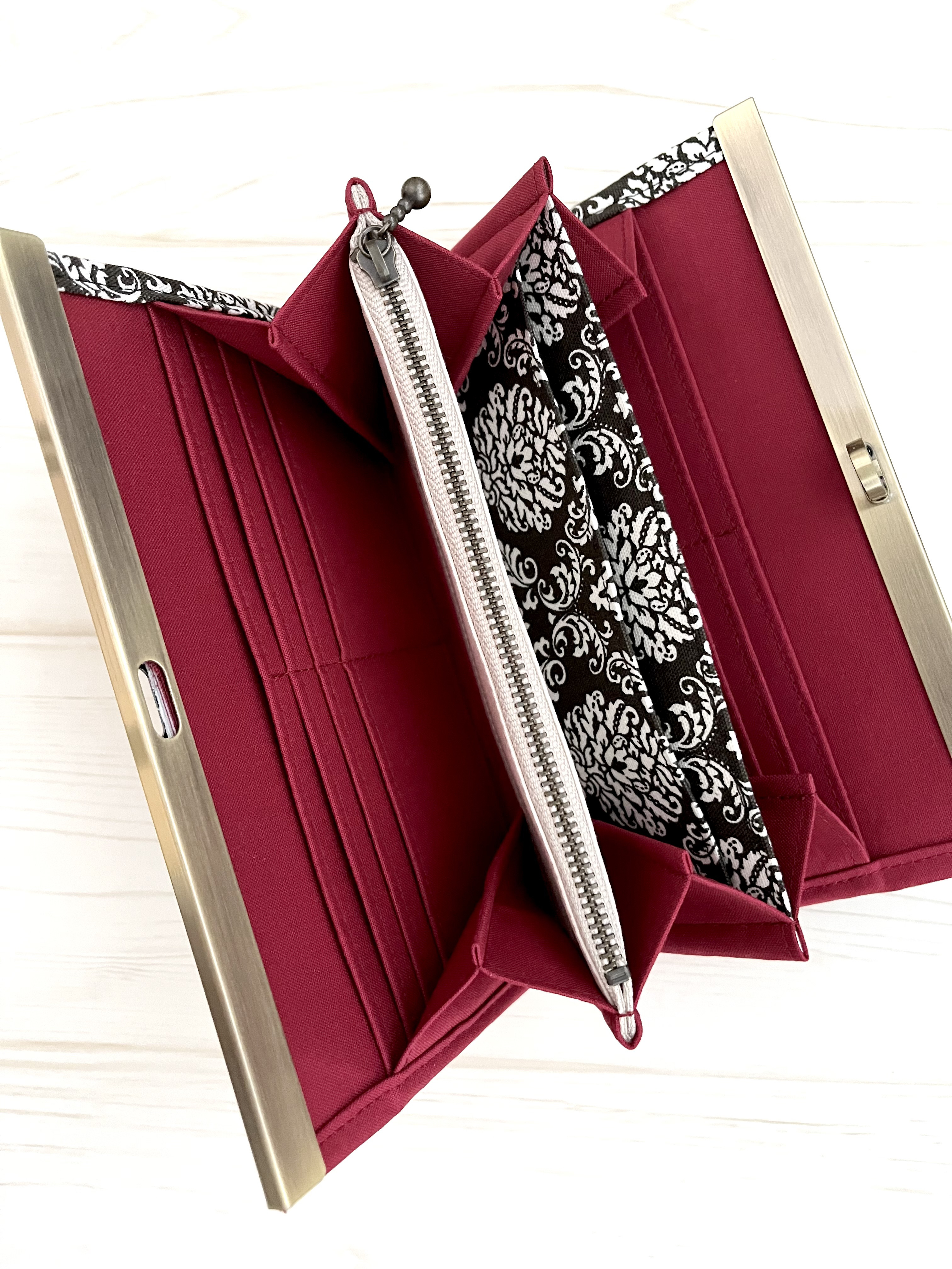 おとなのダマスク《チャコールブラック》・長財布