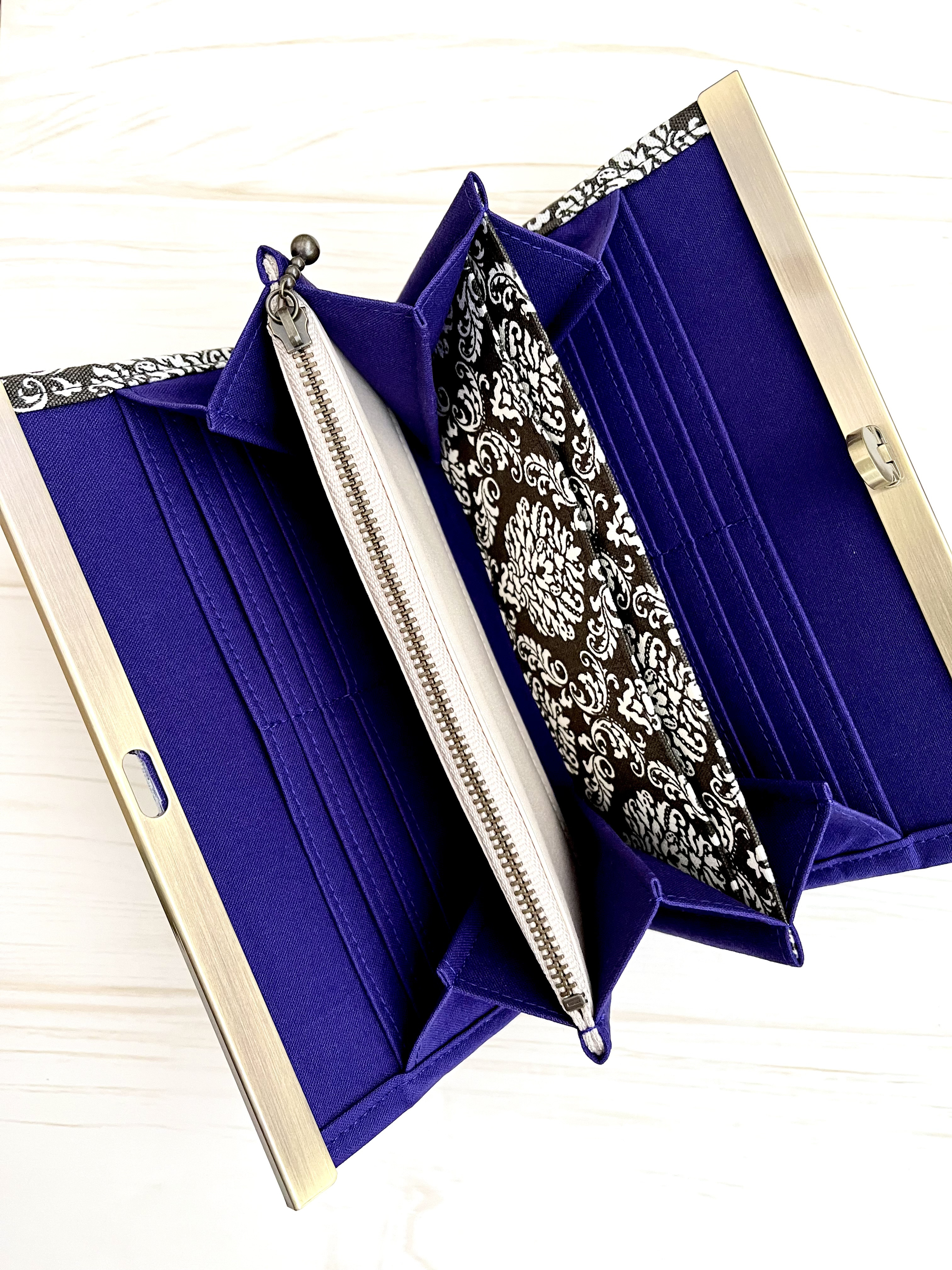 おとなのダマスク《チャコールブラック》・長財布