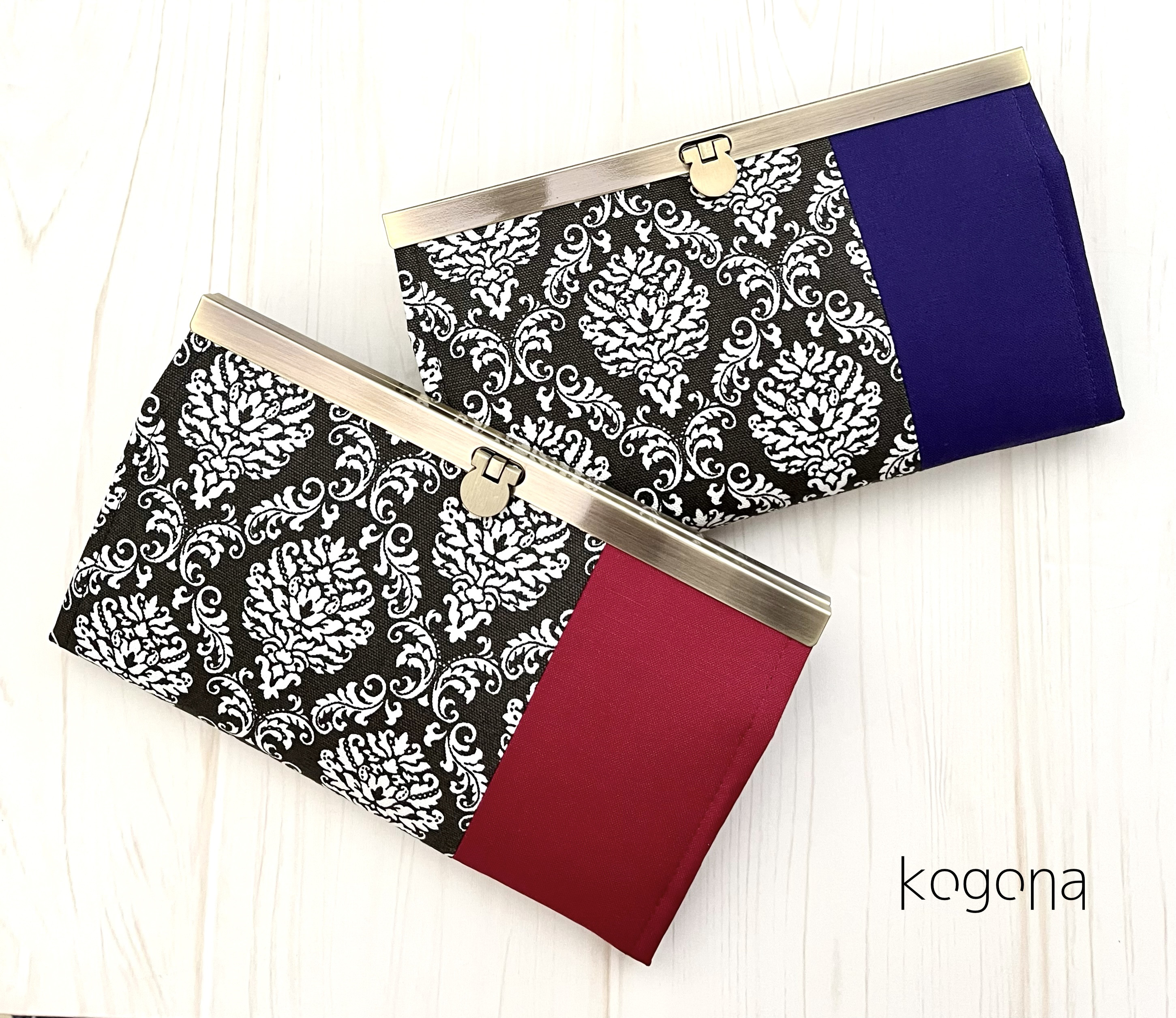 おとなのダマスク《チャコールブラック》・長財布