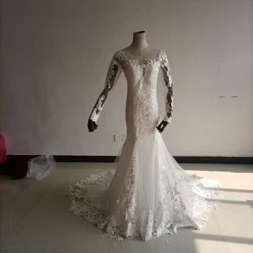 優雅なシルエット ドレス バックレス レース マーメイドライン ミニ  