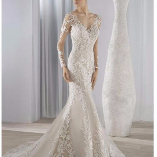 優雅なシルエット ドレス バックレス レース マーメイドライン ミニ  