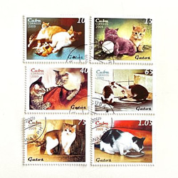 6張一套貓郵票｜古巴（外國郵票、舊郵票）｜古董/復古 第3張的照片