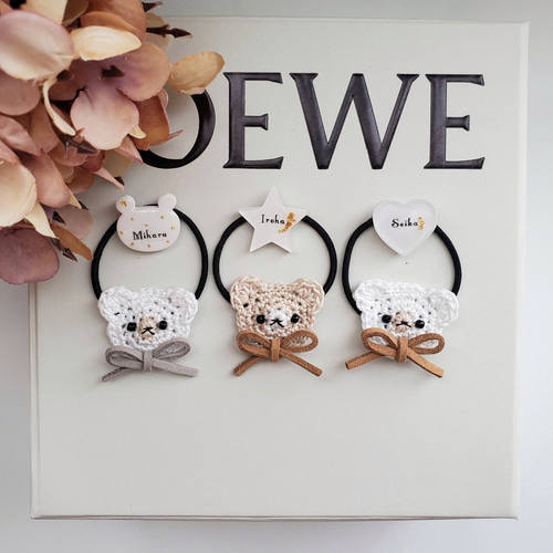＊くまさんヘアゴム＊　ハンドメイド happy bear くまさんヘアゴム(キット販売用) | cocoa milk