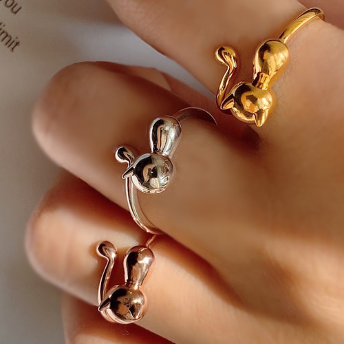 ete ネコチャンリング silver925 ゴールド ハッピーカムカム