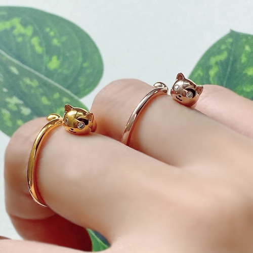 キュートな猫ネコちゃんSV925リングR0517 指輪・リング Ringo 通販