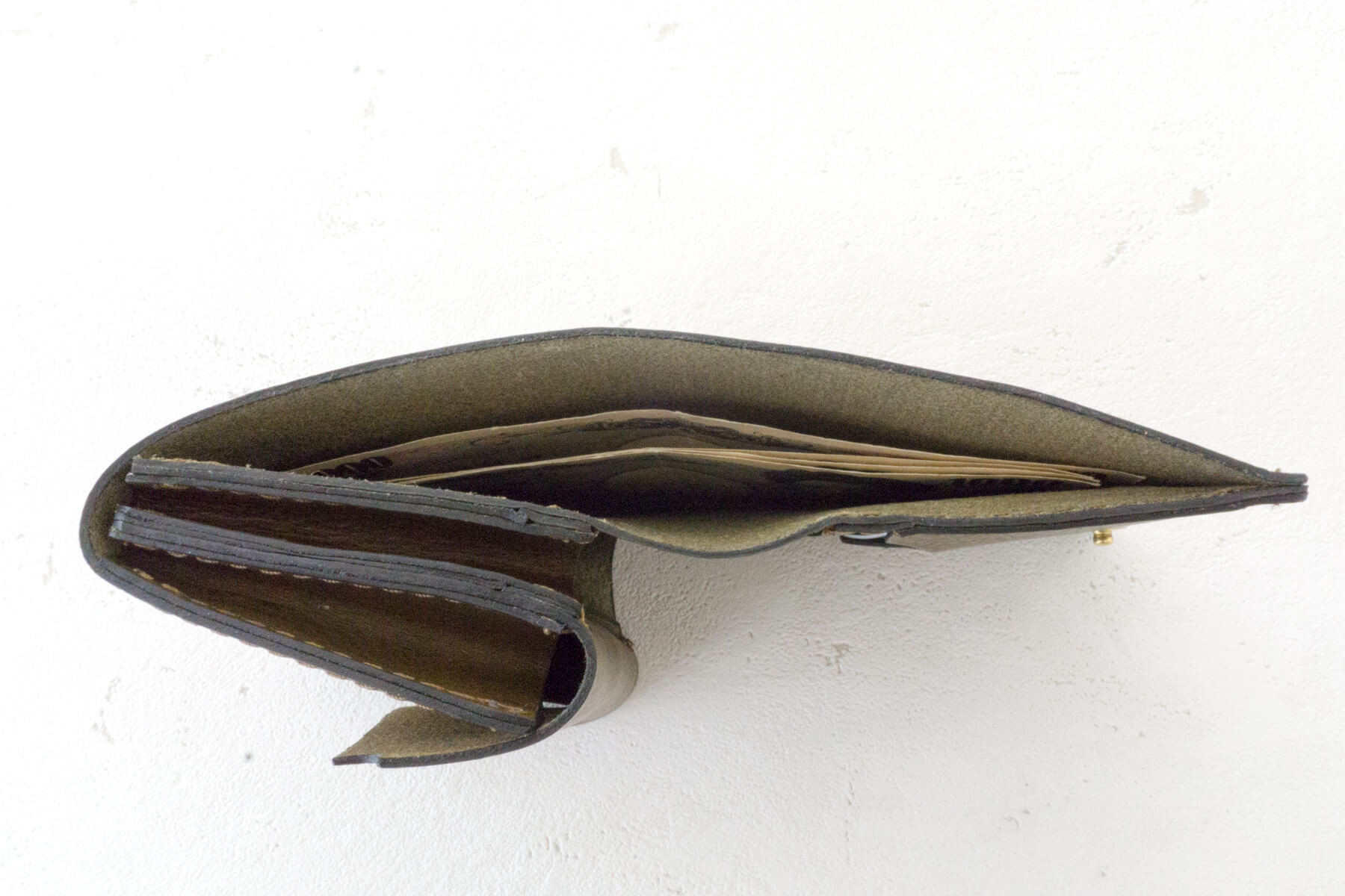 【クラシックな二つ折り財布】 ショートウォレット ミニ財布 イタリアンレザー nws-1-M