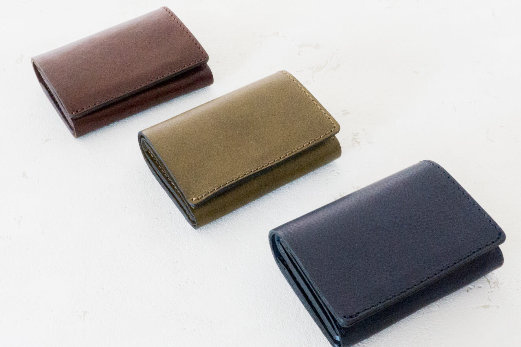 【クラシックな二つ折り財布】 ショートウォレット ミニ財布 イタリアンレザー nws-1-M