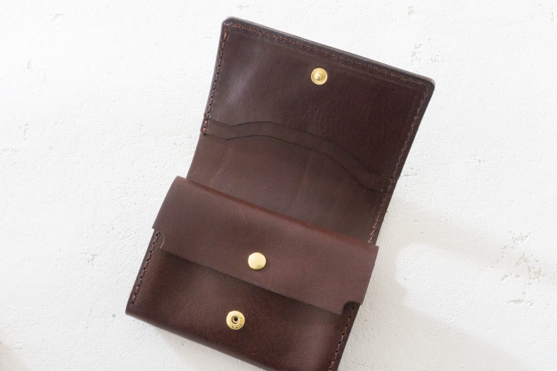 【クラシックな二つ折り財布】 ショートウォレット ミニ財布 イタリアンレザー nws-1-M