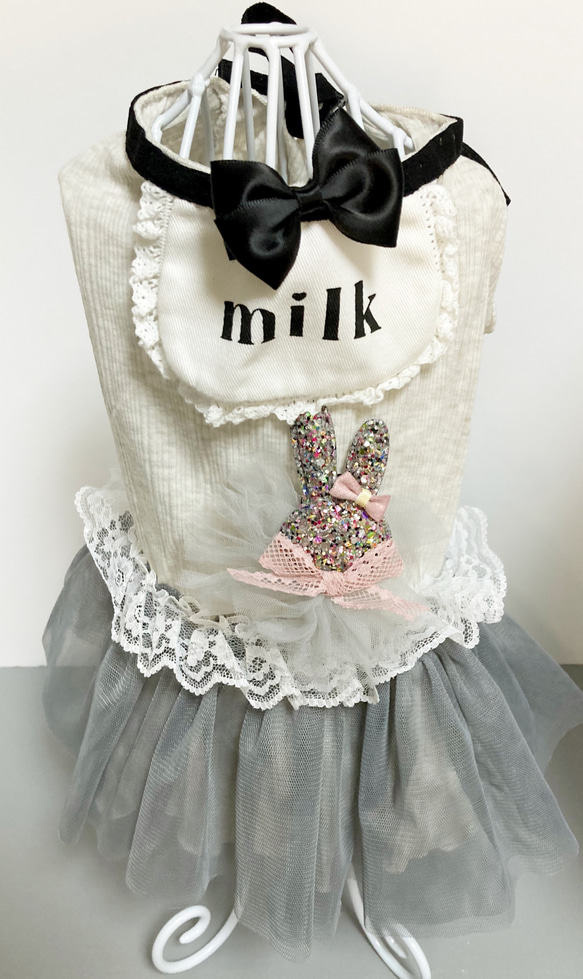 エレガントに憧れて　人気　オリジナル　ペットウェア　花柄ピンク　キャミソール　ワンピースドレス 8枚目の画像