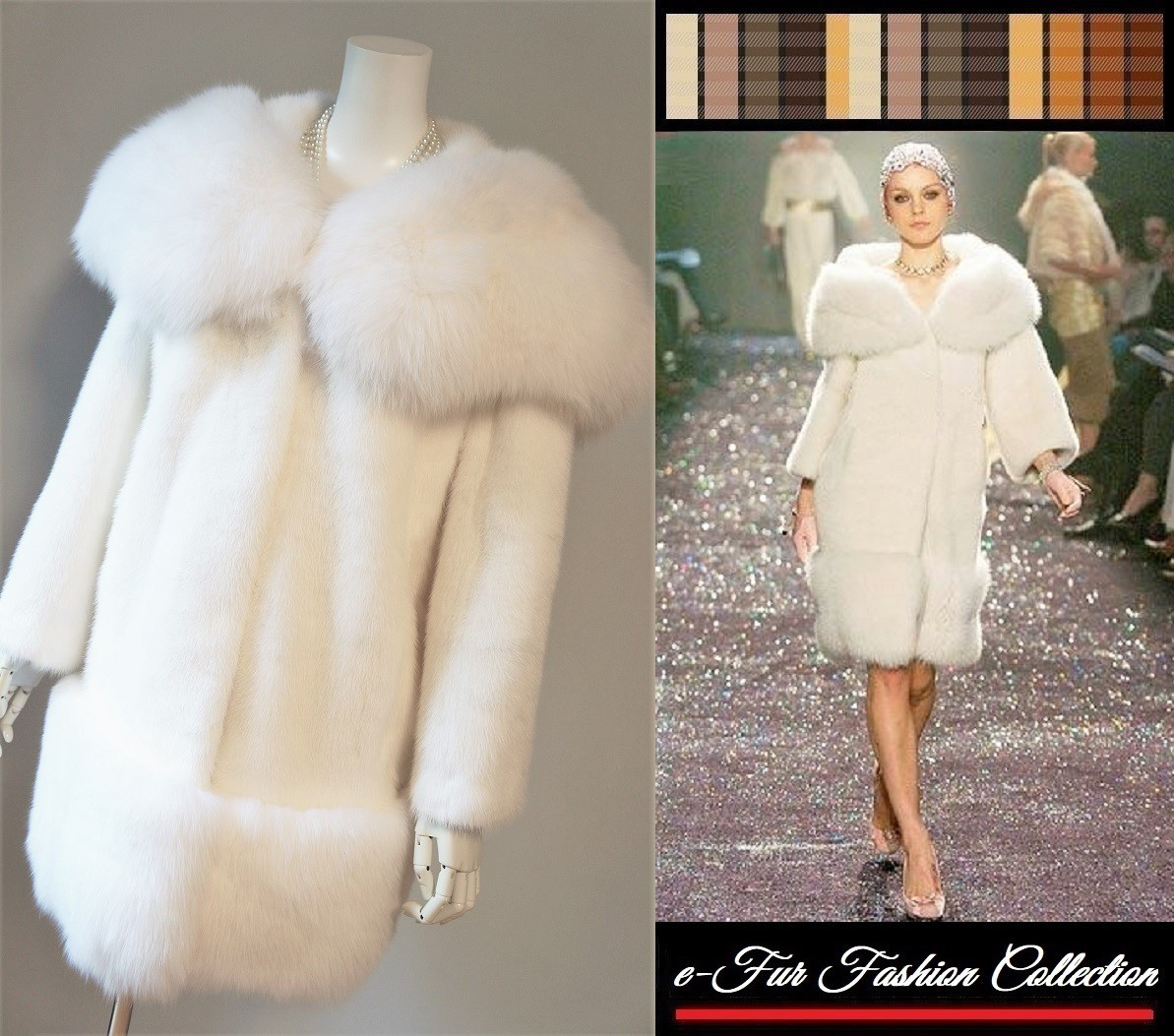着るだけでフレンチシックな雰囲気が漂います☆上品でフランス貴族風なデザインのパールホワイト白ミンクファーコート毛皮コート