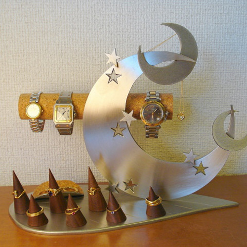 アクセサリースタンド リーフトリプルクロス三日月アクセサリー収納 