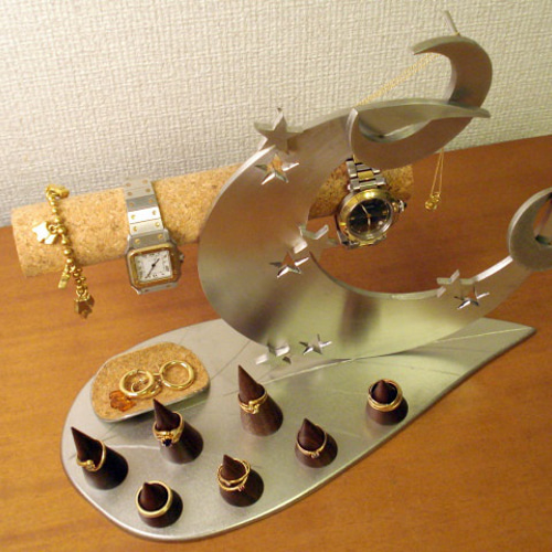アクセサリースタンド リーフトリプルクロス三日月アクセサリー収納 