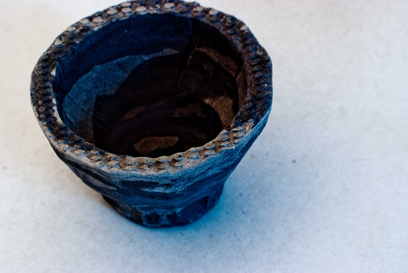 陶器製　#植木鉢  IBSc-ミカゲブラック4472 2枚目の画像