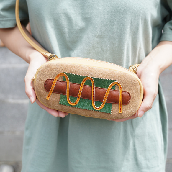 現物販売中 フランスパン レザー 塩っぱ 本革 ショルダーバッグ 手縫い
