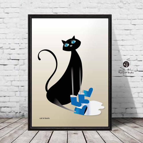 長靴を履いたネコ2 ネコ 猫 送料無料 ポスター アートポスター アート