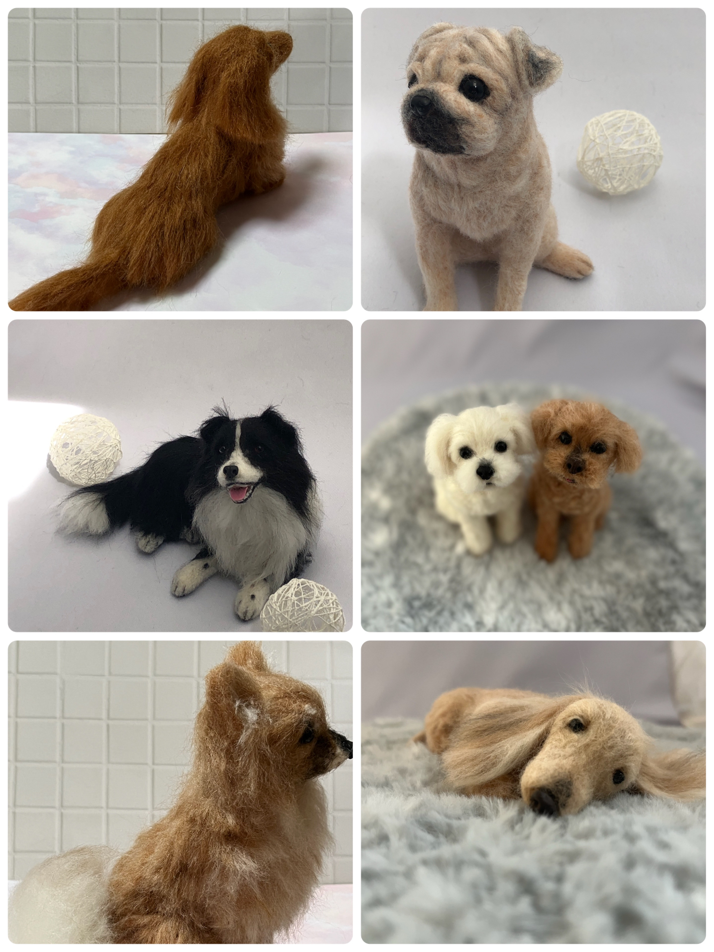羊毛フェルトで作る愛犬さんオーダーメイド　30cmサイズ