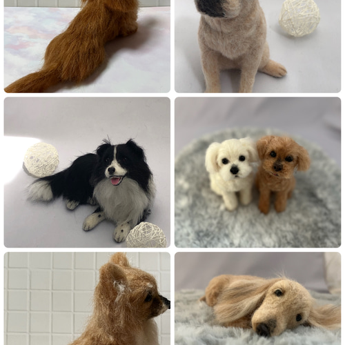 羊毛フェルトで作る愛犬さんオーダーメイド 30cmサイズ