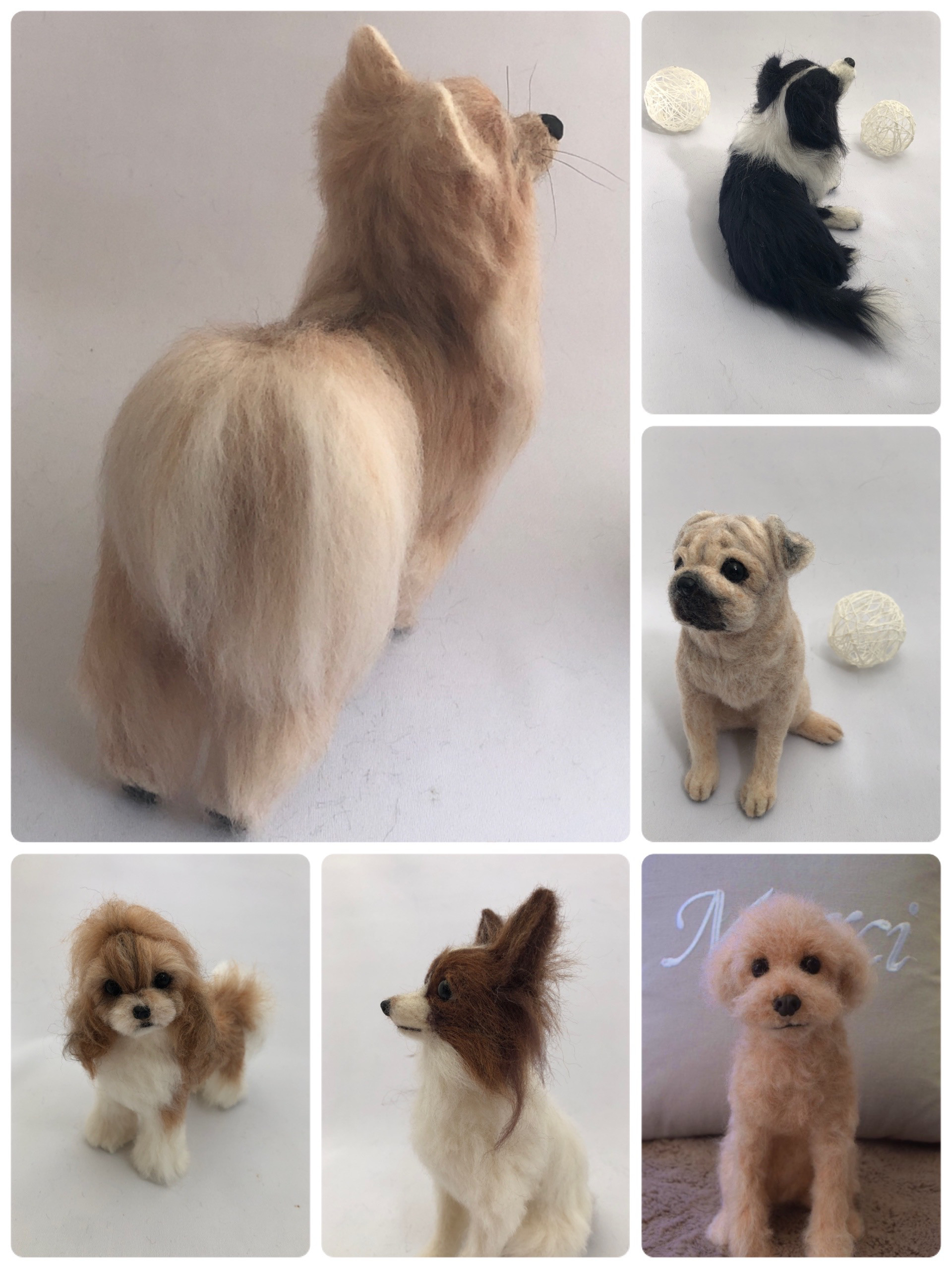 羊毛フェルトで作る愛犬さんオーダーメイド　30cmサイズ