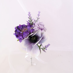 ２種の紫アネモネのクラッチブーケ《送料無料》 6枚目の画像