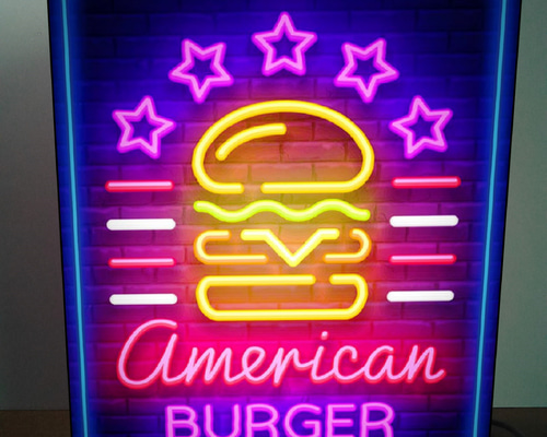 アメリカン雑貨 ハンバーガー ファーストフード カフェ バー サイン